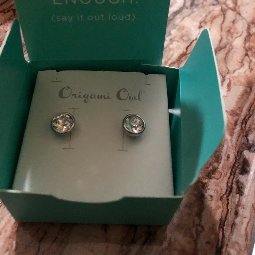 Origami owl earrings